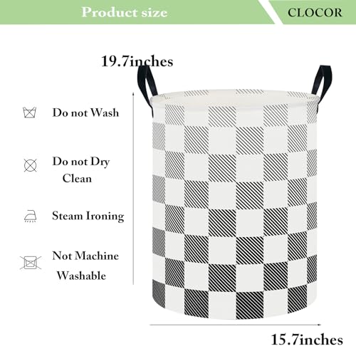Image of CLOCOR Large Laundry Basket,Waterproof Fabric Storage Container,Room Decor,Gift Basket(Gradient Grid)