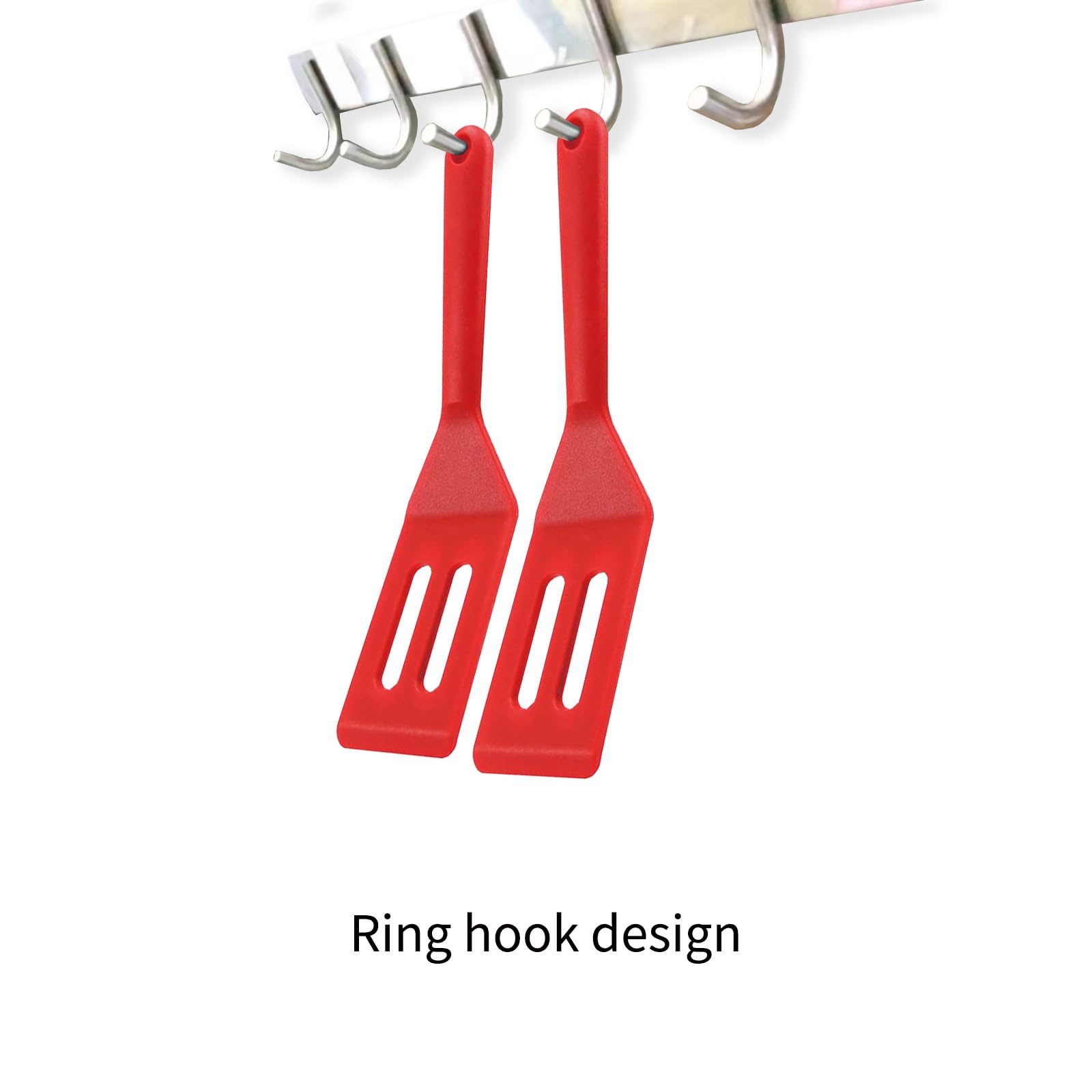 Espátula pequeña, 2 piezas pequeñas de silicona flexible para utensilios de cocina antiadherentes
