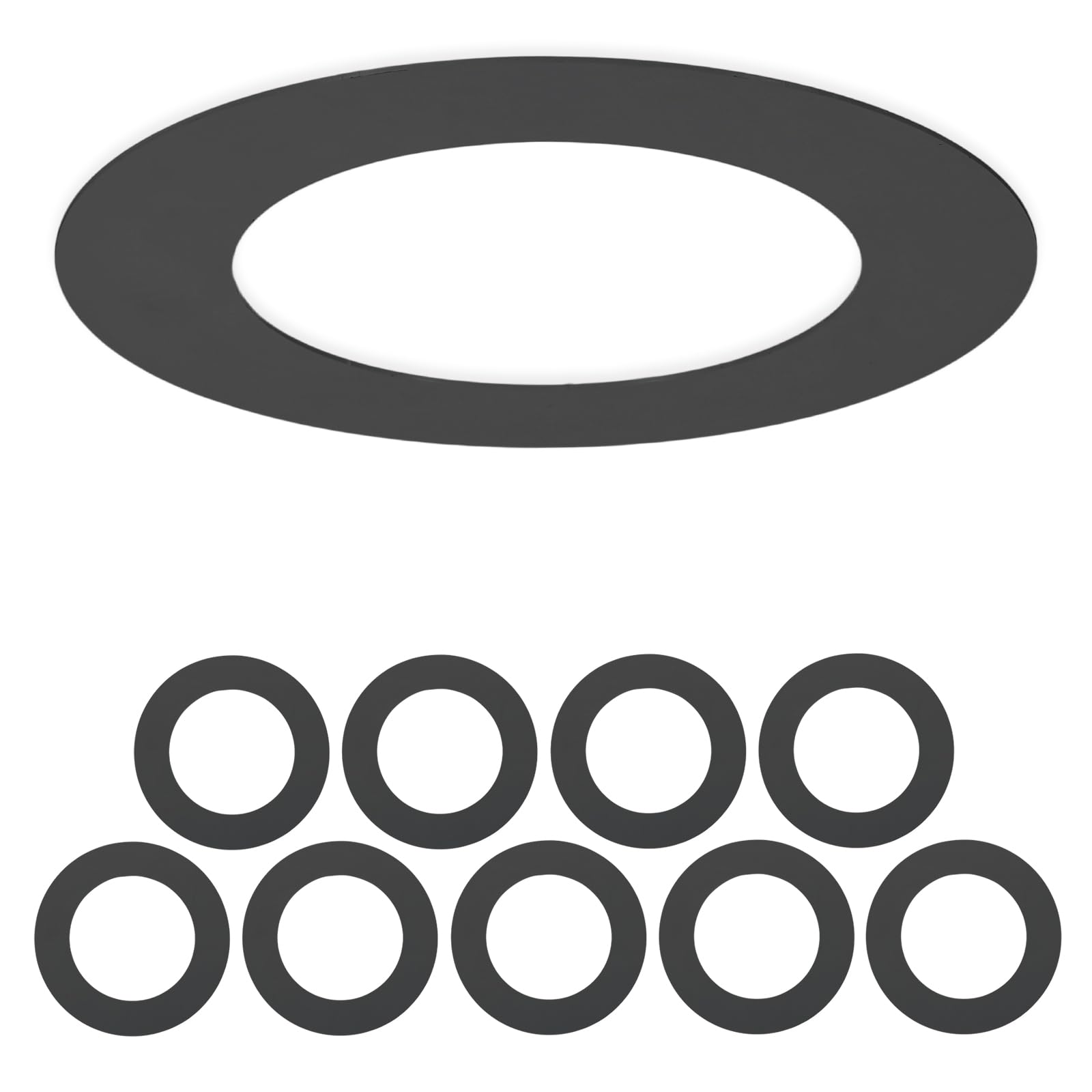 VIAPUICE Ceiling Medallion 170mm OD 109mm ID Light Goof Ring 10Pcs Black