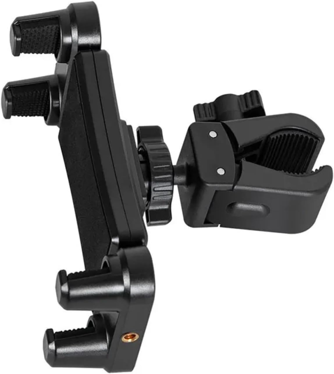 Universal Clamp-On Tablet & Phone Mount Holder for Surveying Pole Tripod, Boat Rail, Bike Handlebar, Treadmill & Microphone Stand, for iPad Pro, iPhone & More
