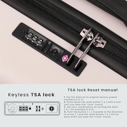 Image of Assembly Cabin Trolley Bag (55 cms) & Large Check in (75 cms) Polycarbonate Luggage Set of 2 - Premium Hardsided Suitcase with in-Built TSA Lock- Starkpro- Ivory