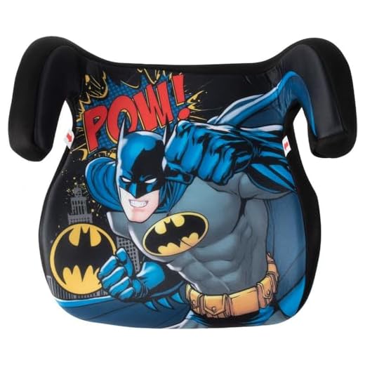 Silla coche Batman grupo 2-3 (de 15 a 36 kg) booster niño viaje hombre murciélago superhéroes negro amarillo