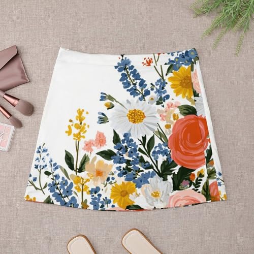 Floral Skirts for Women High Waisted Casual Lightweight Skirt Summer Club Going Out Mini Skirts3