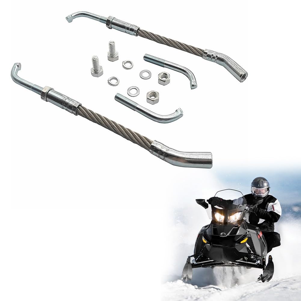 Schneemobil-Eiskratzer-Set, robustes Drahtseil für Rückwärts- und Nicht-Reverse-Systeme, 5,4 cm Schienen