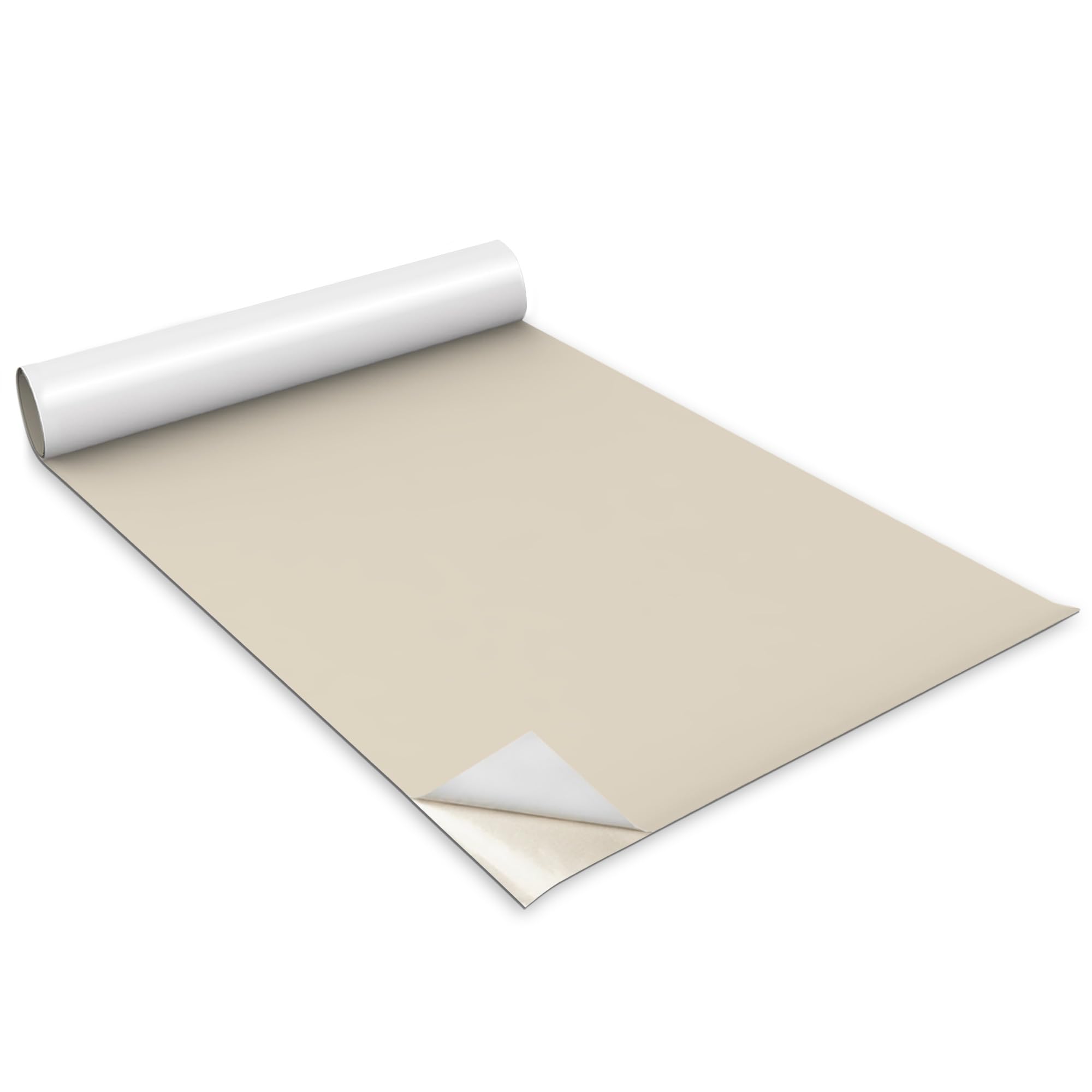 Papel pintado autoadhesivo beige mate 100x50 cm para muebles de cocina y dormitorio