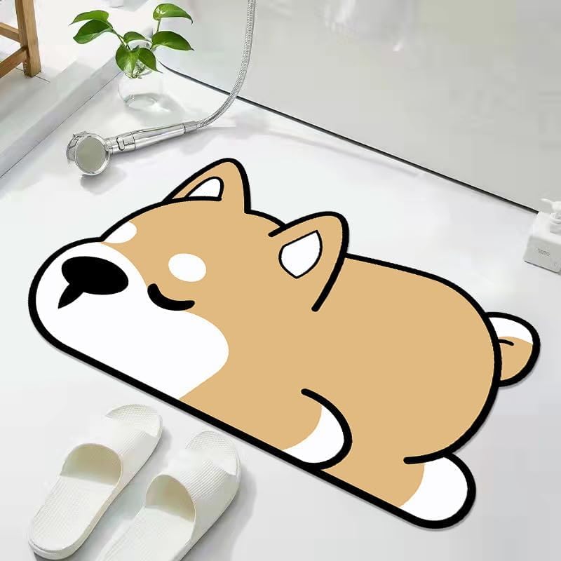 Tapis en diatomite Corgi 50x80 cm : le secret d'une salle de bain moderne et sèche