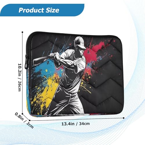 Funda para portátil de 13-14 pulgadas baseball miniatura 3
