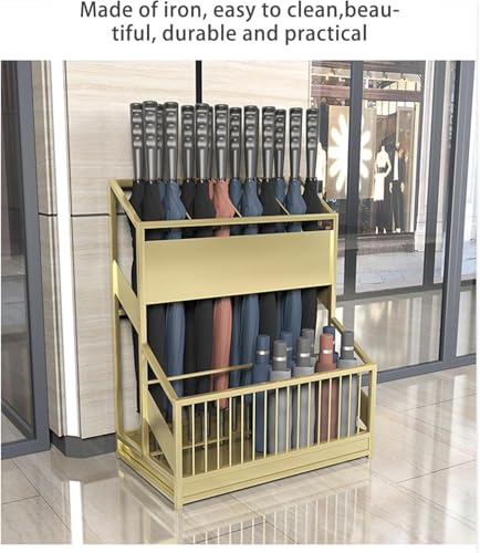 Porte-parapluies grand format métallique pour rangement intérieur d'hôtel