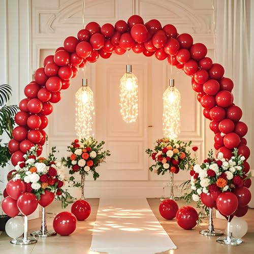 Image of Red Balloons 12 inch, 70pcs Red Latex Party Balloons for New Year Valentines Wedding Decorations