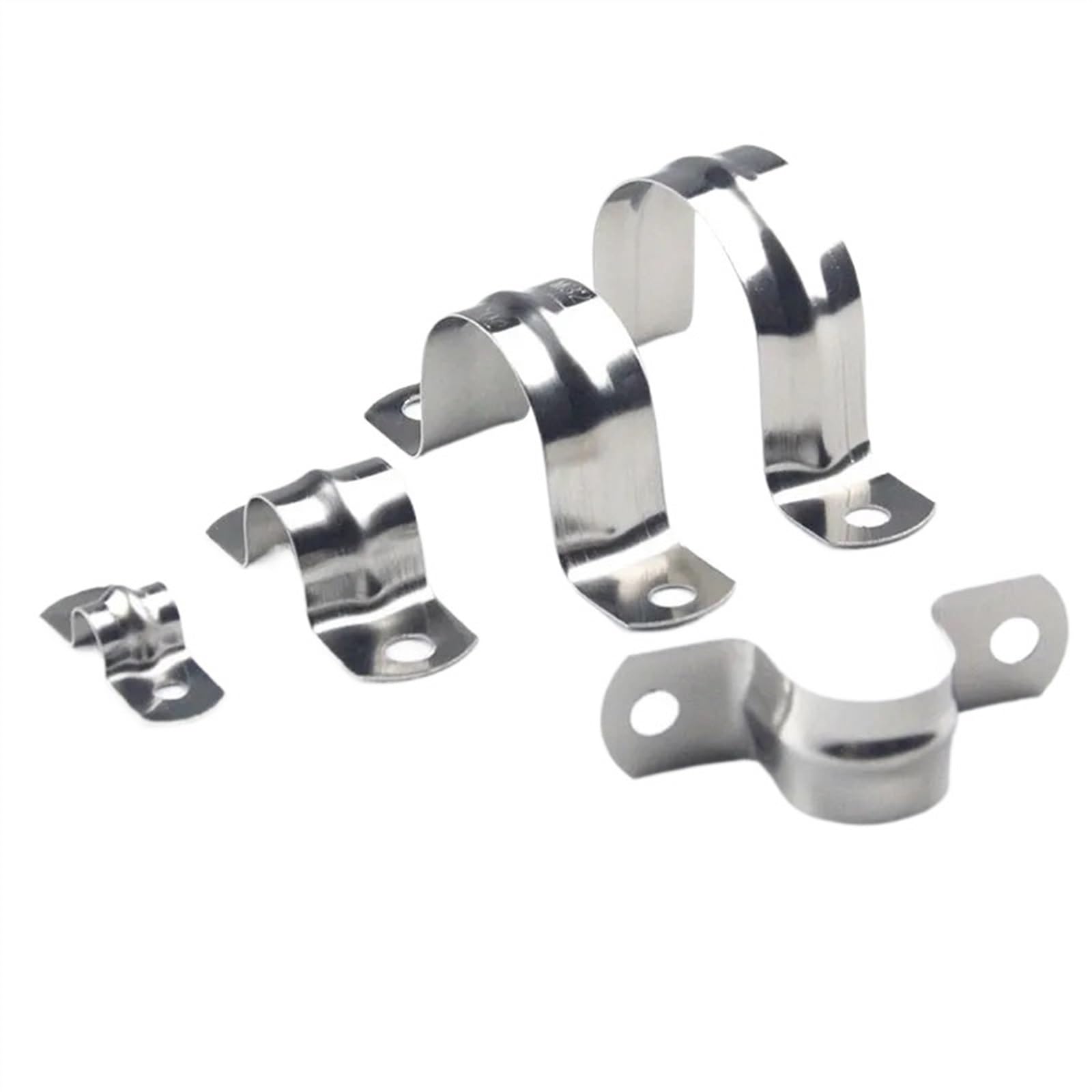 Morsetto per Tubi Morsetto a U Quadrato 5/10 pz 304 in Acciaio Inox Ispessito Tubo Carta di Tipo U Tubo di Acqua Morsetto Tubo di Carta A Cavallo Sella Morsetto Cerchio Staffa(70mm 5pcs)