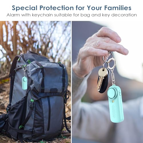Qoosea Persoonlijk alarm, zakalarm met 130 dB, noodgevallen, veiligheidsalarm, sleutelhanger met ledlicht, goedgekeurd alarm voor kinderen, vrouwen, oudere studenten - Afbeelding 6