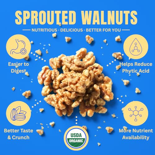 Image of Brothers Nuts Garlic Salty USDA Organic Sprouted Walnuts, 2 oz (2 Pack)