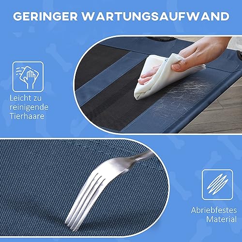 PawHut Hundebett Outdoor Hundeliege Outdoor Katzenbett Haustierbett Schlafplatz Metall Oxford-Gewebe Dunkelblau 122 x 92 x 23 cm