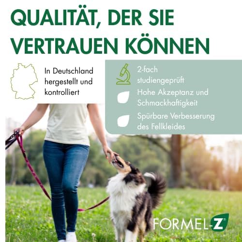 FORMEL-Z® Haut- & Fellpflege Hautschutz Hund | Studien-geprüft | Ohne Chemie | 365 Tabletten | Von Experten entwickelt | Mit natürlichem Vitamin-B-Komplex | Besondere Akzeptanz