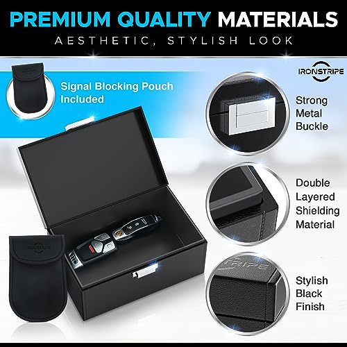 Ironstripe Faraday Box for Car Keys | Extra Large 19 x 12 x 9 cm Keyless Car Key Signal Blocker Box | RFID Key Box and Faraday Pouch for Car Keys | Anti-Theft Signal Blocking Cages - Image 4