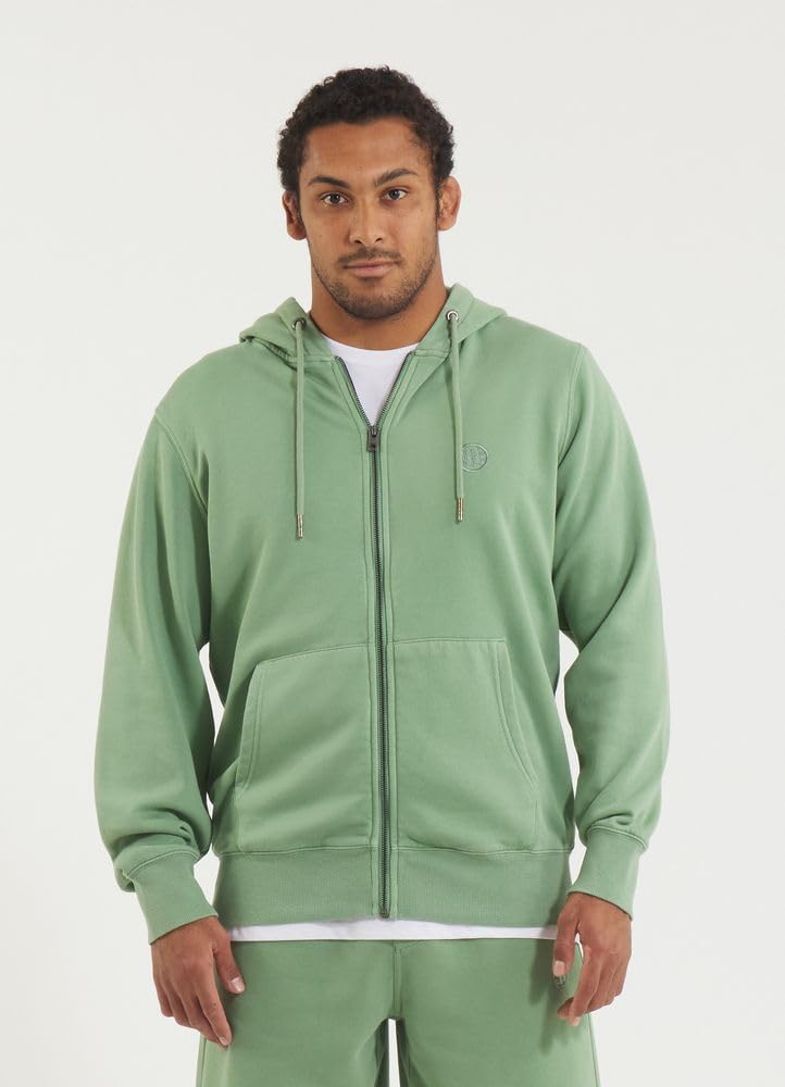 PITBULL - Sweatshirt Herren mit Kapuze Washed Lancaster II, Sweatshirt mit Reißverschluss, Hoodie mit Zip, Kapuzenpullover mit Reißverschluss, Zipper Jacke, Kapuzenjacke, Sweatjacke