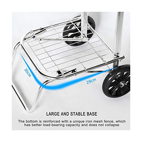 QUANLI Faltbarer Einkaufstrolley, multifunktionaler faltbarer Einkaufswagen mit Aufbewahrungstasche und Rollrad… – Bild 6