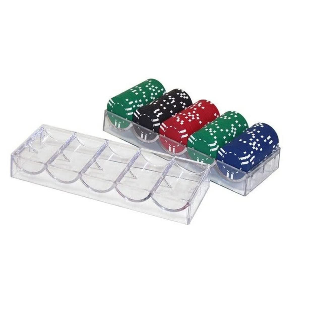 Abaodam 1 Boîte Porte-Frites Jeton De Bingo Plateau De Jetons Plateau De Table Récipients avec Couvercles Organiseur avec Couvercle Porte-Puce Puces Organisateur Acrylique avec Couverture