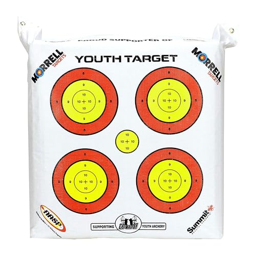 Image of Morrell Lightweight Outdoor Portable Youth Kids Range NASP Field Point Archery Bag Target with 2 Sides and 4 Shooting Spots for 30 Pound Bows