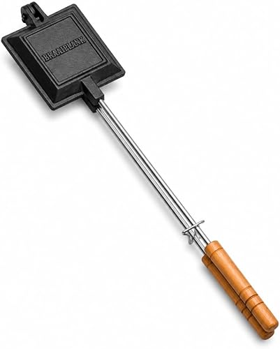 BraaiPlank Single Cast Iron Jaffle Maker – Braai Sandwich & Snackwich Press