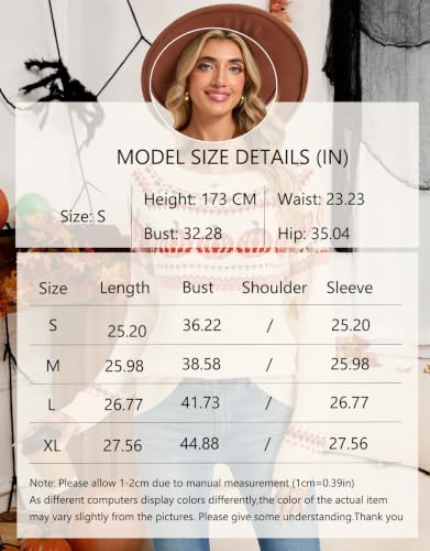 Image of Women's Fair Isle Sweater Crew Neck Long Sleeve Heart Sweater Vintage Tops