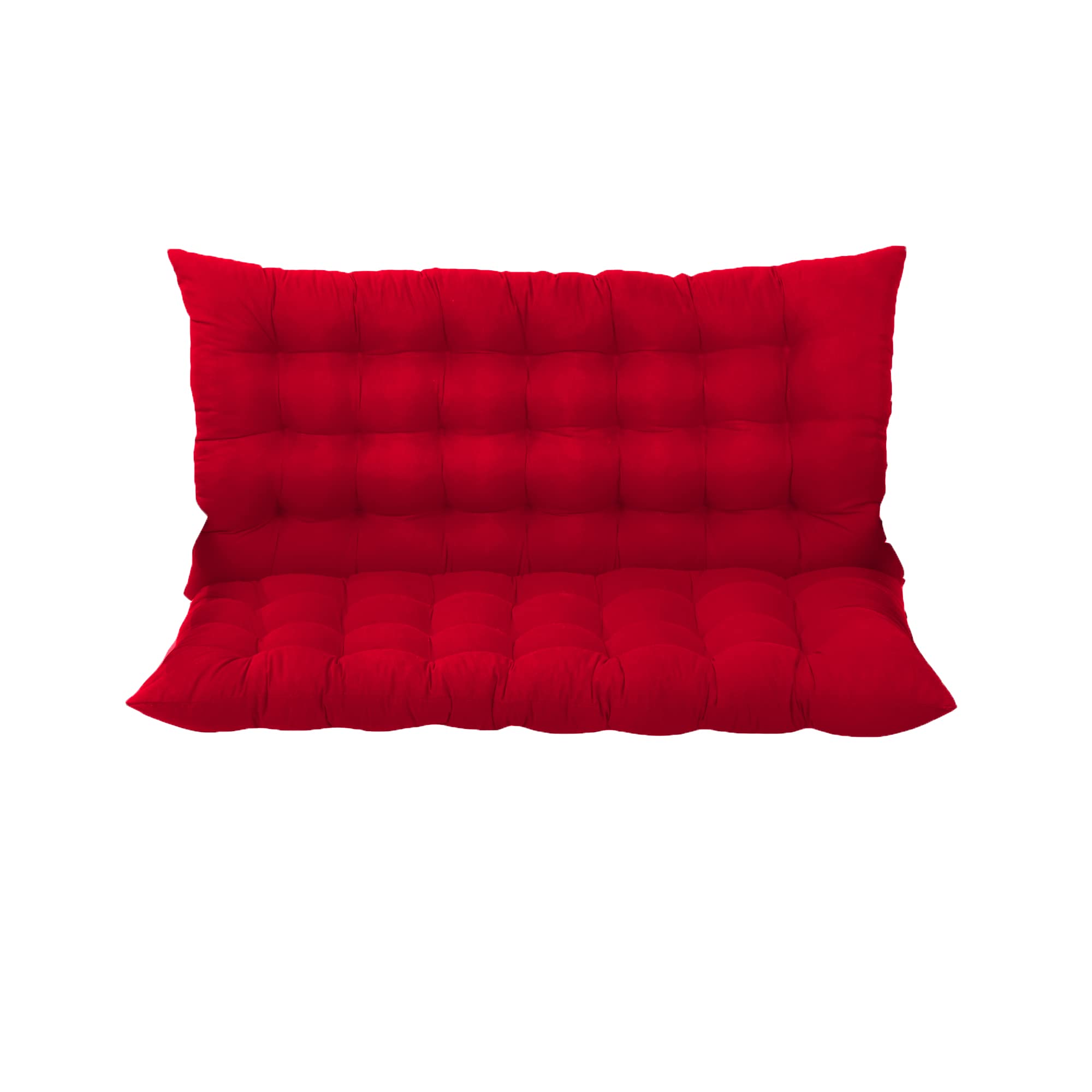 Cuscino per sedia a dondolo da esterno, con schienale, 2 o 3 posti, cuscini di ricambio per dondolo da giardino, patio, portico, mobili per divanetto, panche, colore rosso, 100 x 100 x 8 cm