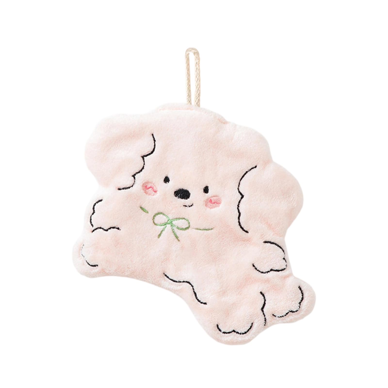 HDOYTXXM Cartoon Dog Hand Towel Soft Corals Fleece Wipe Rag with Lanyard Handkerchief for Easy Hanging in Kitchen Bathroom Corals Fleece Hand Towel
