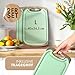 Blumtal Schneidebrett Kunststoff groß 40x24,5 cm 2er Set - Schneidebretter + Saftrillen & Griff - Cutting Board - Schneidbrett BPA frei- Chopping Board - Schneidbretter - Schneidebrett groß Grün