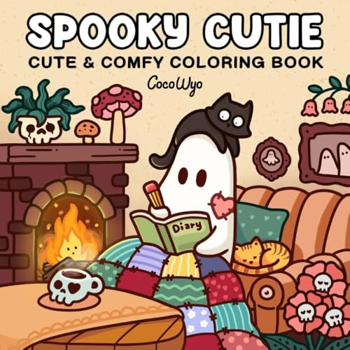 Spooky Cutie: Malbuch für Erwachsene, Teenager und Kinder (Cozy Spaces...