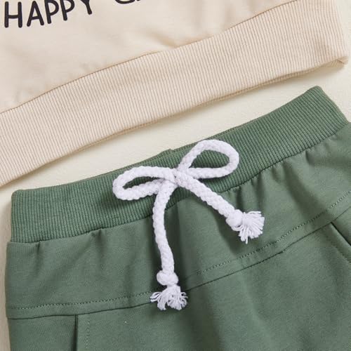 Baby Boy First Birthday Outfit Long Sleeve One Happy Camper Sweatshirt Jogger Pants Infant Fall 1St Birthday Clothes 6