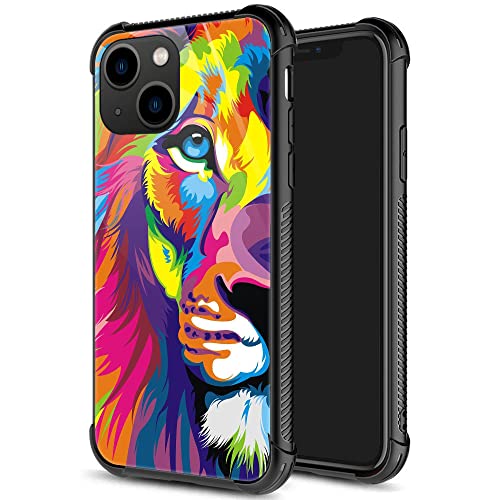 ZHEGAILIAN for iPhone 15 Plus Case, Military-Grade Protection, All-Around Shockproof Corners, Anti-Scratch Phone Case for iPhone 15 Plus - Colorful Lion
