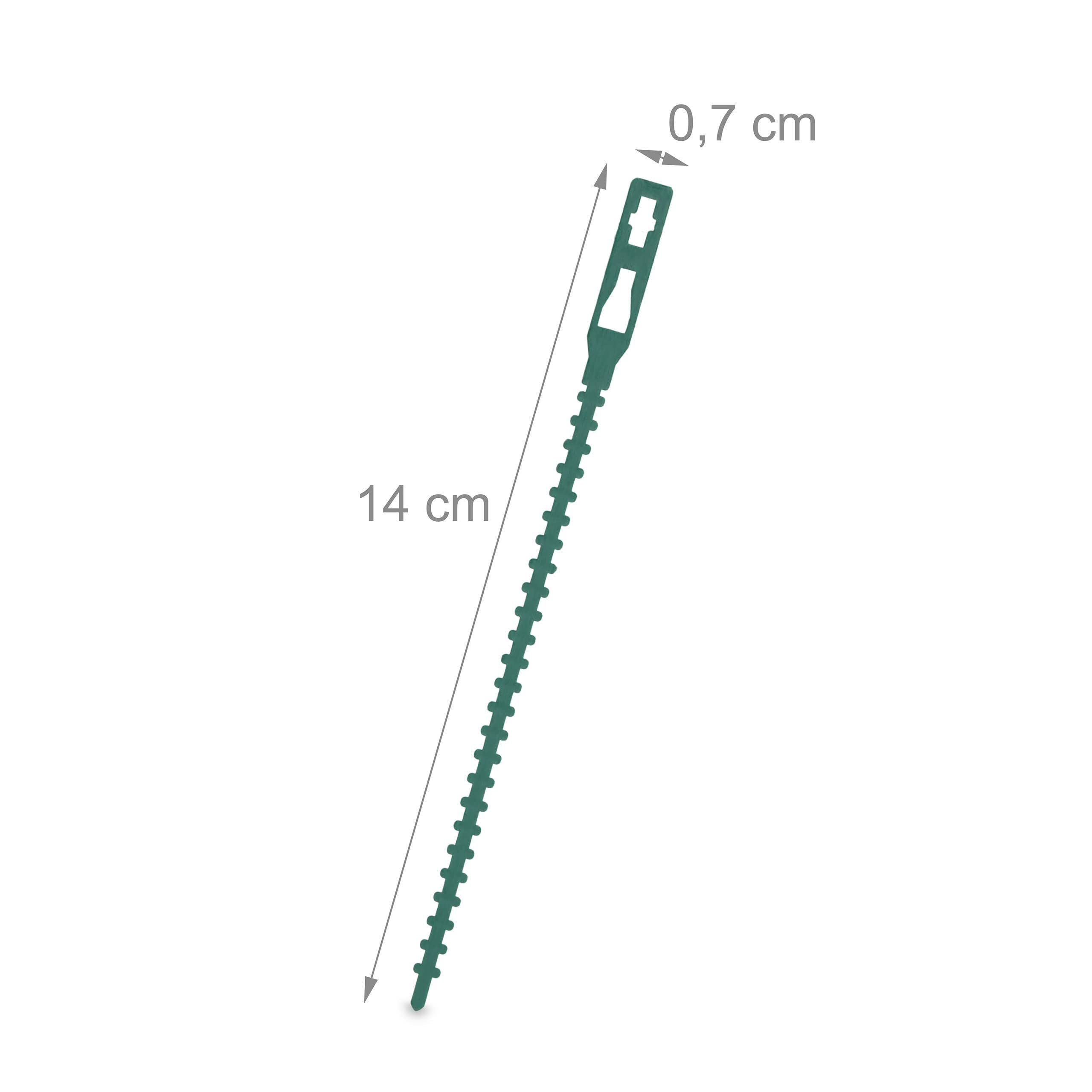 Verstellbare Pflanzenbinder, Set von 200, 14cm, Wiederverwendbare Gartenhalter für Garten und Zuhause