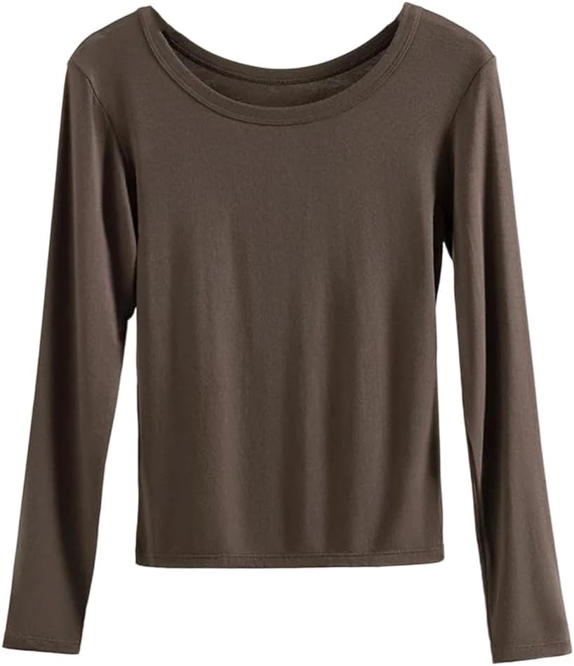 Women Thermal Round Neck Slim Fit Base Layer Top