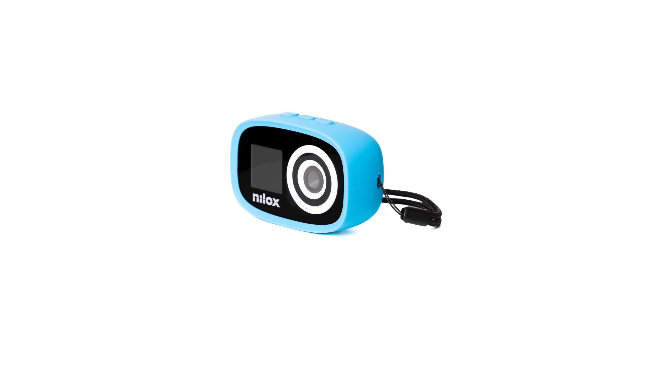 Action Cam Nilox Kidscam – 12MP, Schermo LCD 2" E 1.4", Resistente IP67, 15 Filtri Divertenti, Batteria 700mAh, Per Bambini, Blu