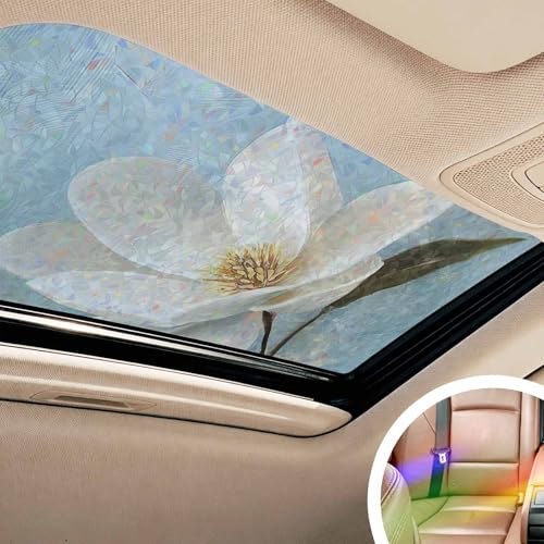 Película de privacidad para ventana efecto vidriera 3D blanca miniatura 5