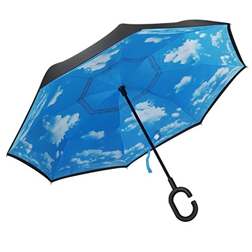 Parapluie inverse réversible coupe-vent grand modèle avec ouverture inversée - 5