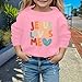 HBDHEJL Jesus Loves Me Girls Christian Sweatshirt Letter Graphic Crewneck Long Sleeve Sweatshirt Fashion Cute Pullover Tops 13-14 Years 01 Pink