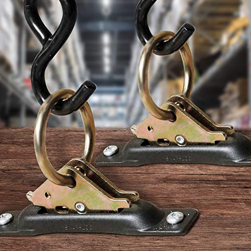 Robbor E-Track O Ring Tie Down Anchors Wll 1,500Lbs Heavy Duty Steel E Track Spring Fitting With 2 In O Ring For E-Track Tie-Down System To Secure Cargo In Enclosed/Flatbed Trailers, Trucks #TOP6