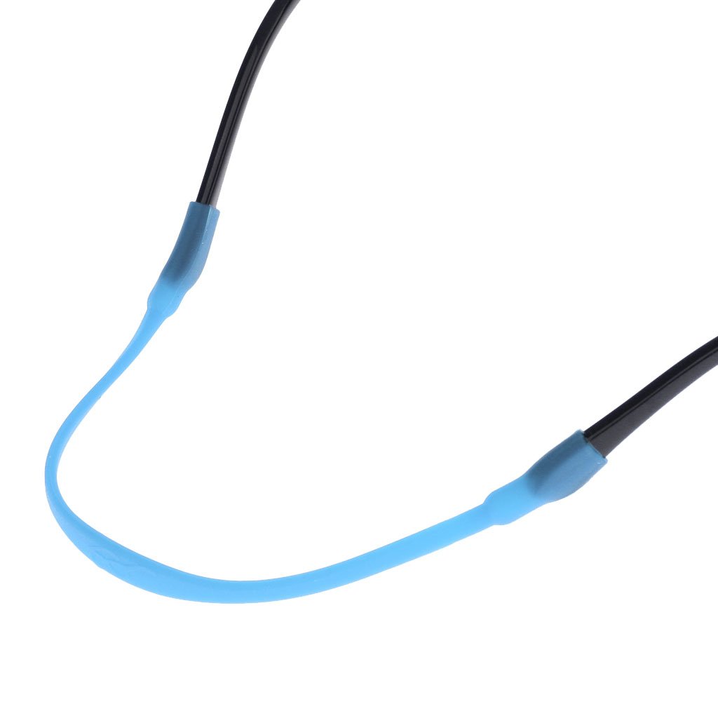 Cordino per occhiali in silicone morbido blu per bambini