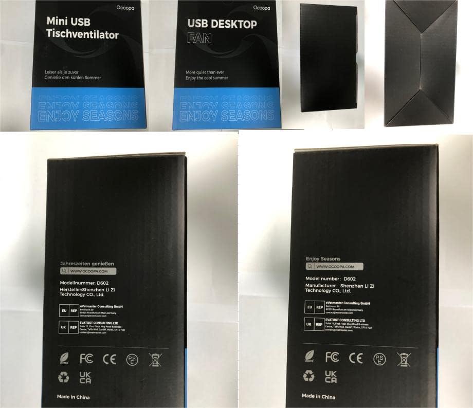 OCOOPA USB үстөл желдеткичи үчүн таңгактоочу куту.