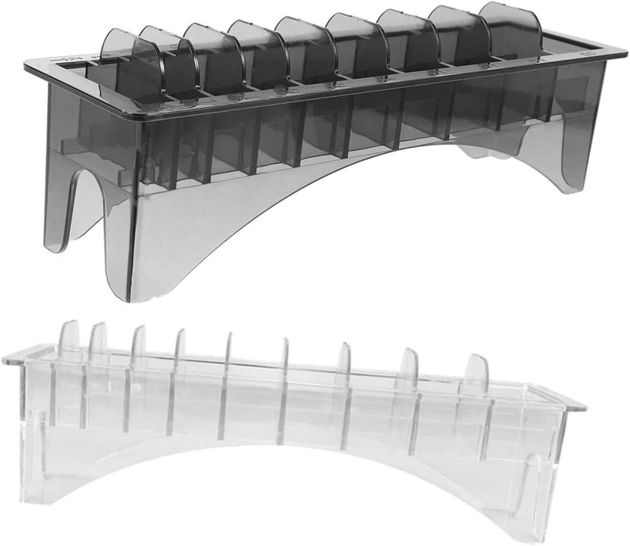 2pcs Hair Styling Tool Accessories Case Clipper Guard Holder Plastic Guide Comb Box for Barber Case