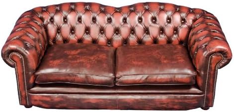English Classics Braunton Style Leather Chesterfield Sofa
