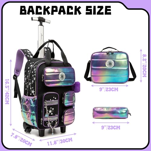 Sac à dos à roulettes avec sac à déjeuner isotherme intégré