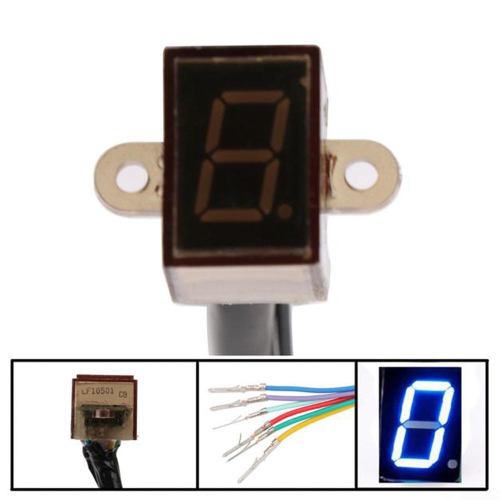 Zuverlässige LED-Motorrad-Ganganzeige, blaues Display für einfache Verfolgung