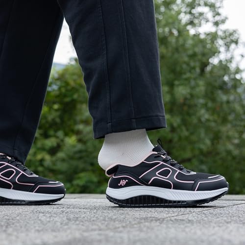 Image of QAUPPE Womens Walking Shoes with Arch Support Wide Orthotic Athletic Sneakers Plantar Fasciitis Tennis for Heel and Foot Pain Relief