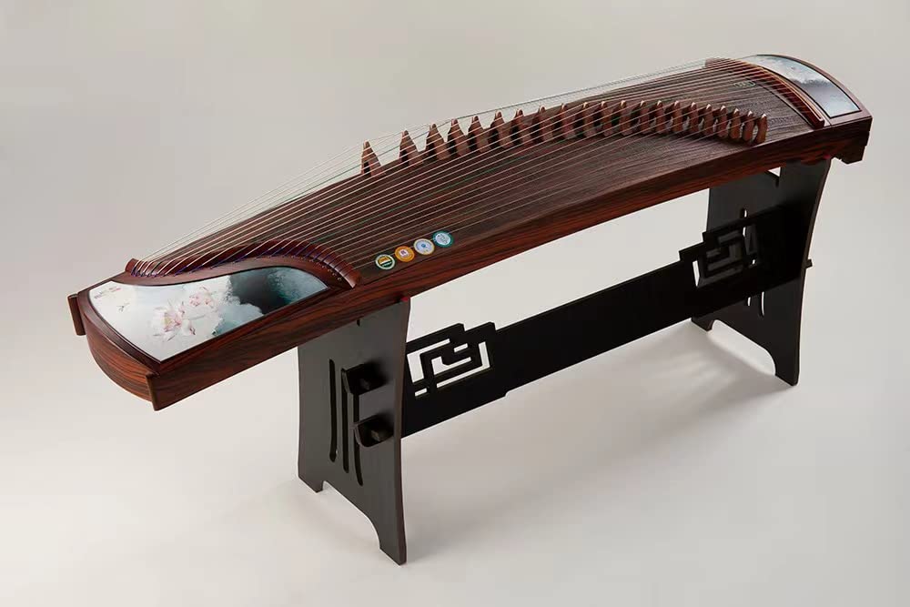 LANDTOM High level Dalbergia cochinchinensis?????Wood Guzheng(163cm) with Hand-Carved Craftwork For Adults/Children/Senior/Intermediate/Beginner (A)
