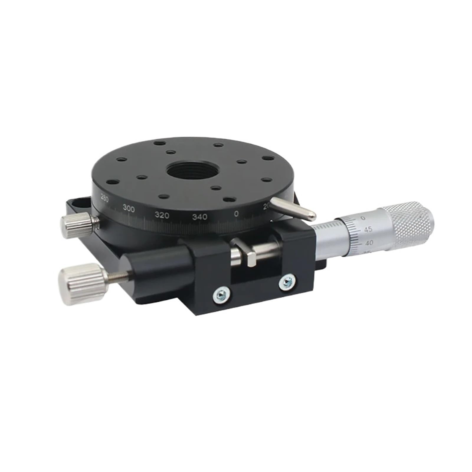 IGNVXMGKP R Axis 125mm RSP125-L 360 Degree Manual Rotating Platform Sliding Stage Precision Bearing Linear Stage Load 49N 5kgf 125mm