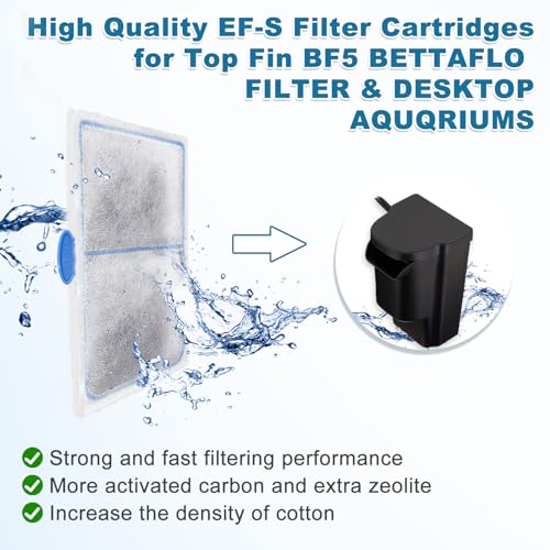 Image of driamor 6 Pack Filter Cartridges Compatible with EF-S Element and BF5 BETTAFLO Filter, Thickened Fish Tank Replacement Filters Cartridge with Zeolite