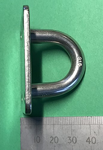 US Stainless Stainless Steel 316 Square Pad Eye 5/16" 8mm (50mm x 40mm) Marine Grade