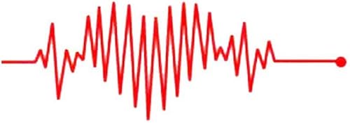 BIBITIME Adhesivo de vinilo con electrocardiograma de corazón rojo para sala de estar, vacaciones, pareja, dormitorio, hija, guardería, novia,